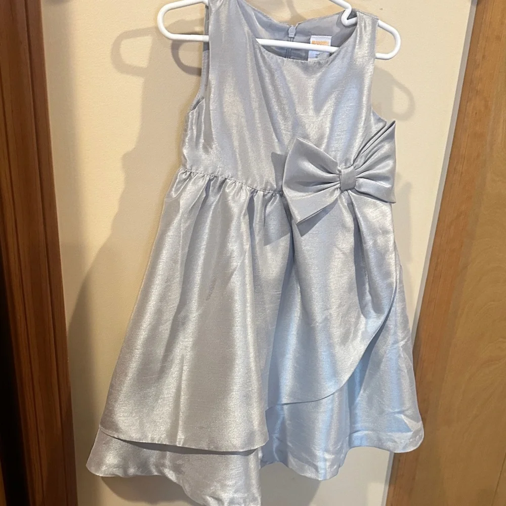 Gymboree Shimmering Silver Formal Dress with Bow